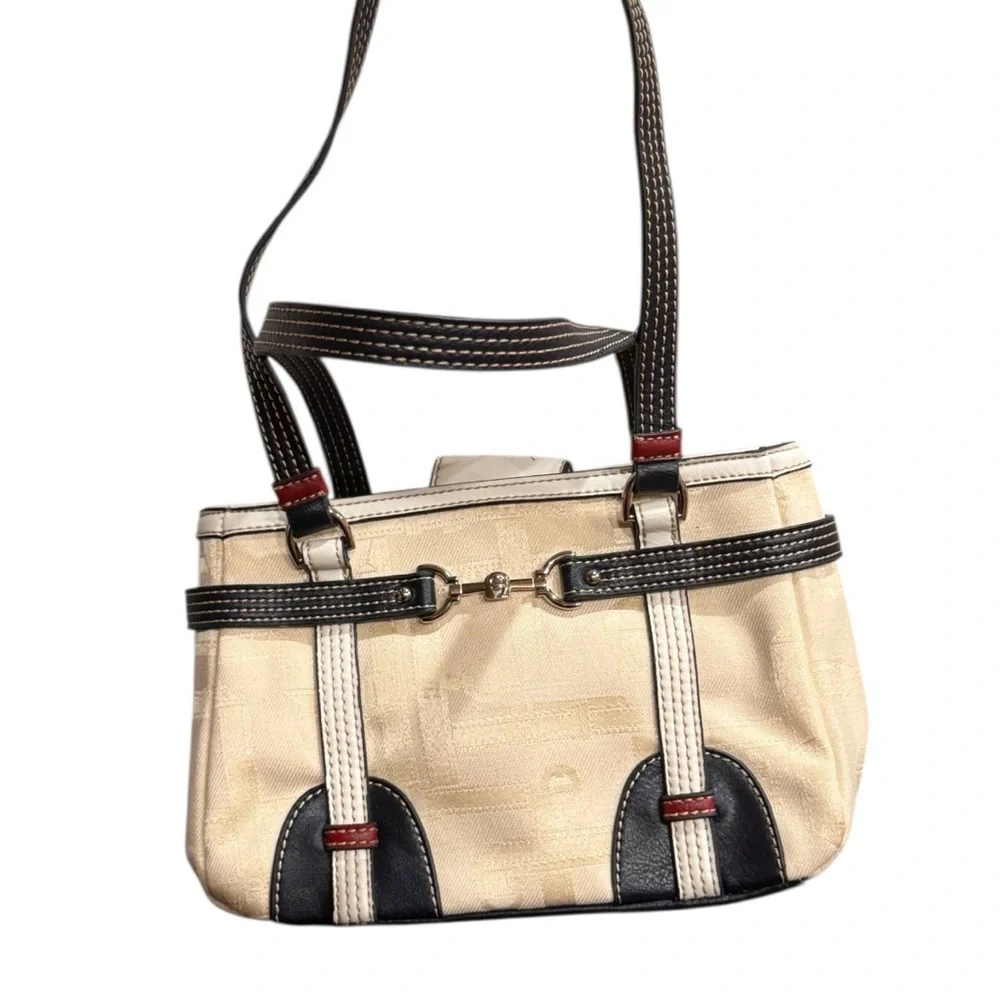 Etienne Aigner Beige and Black Shoulder Bag